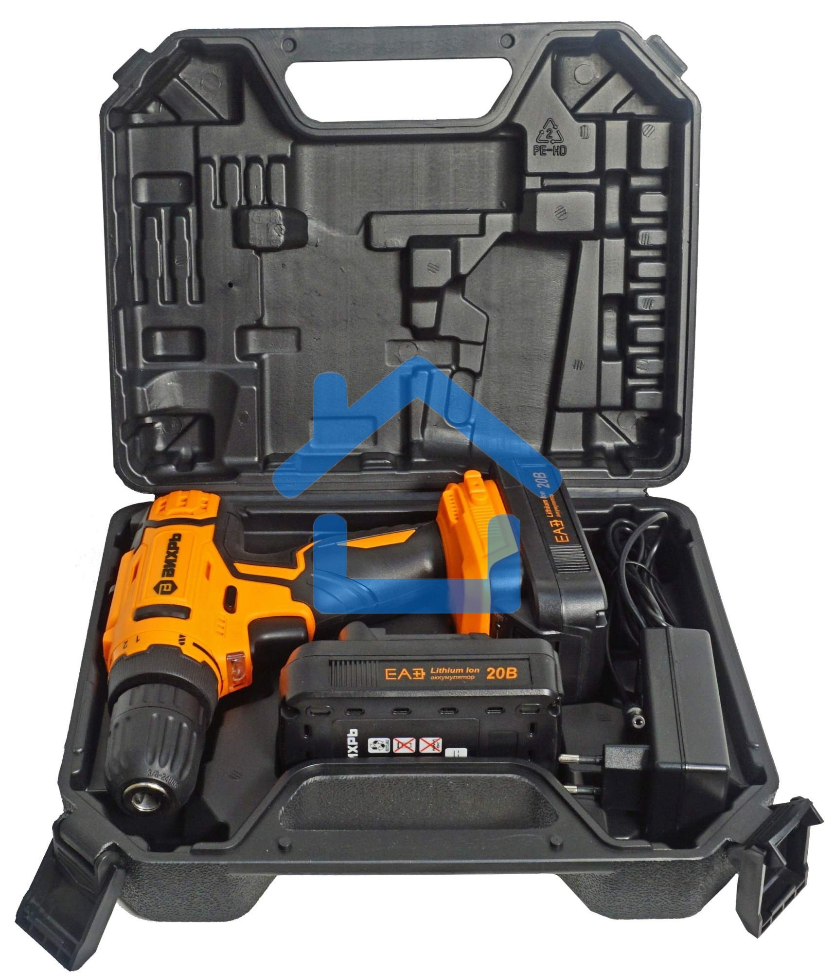 Дрель-шуруповерт аккумуляторная Вихрь ДА-К20/2А 900/72/14/56