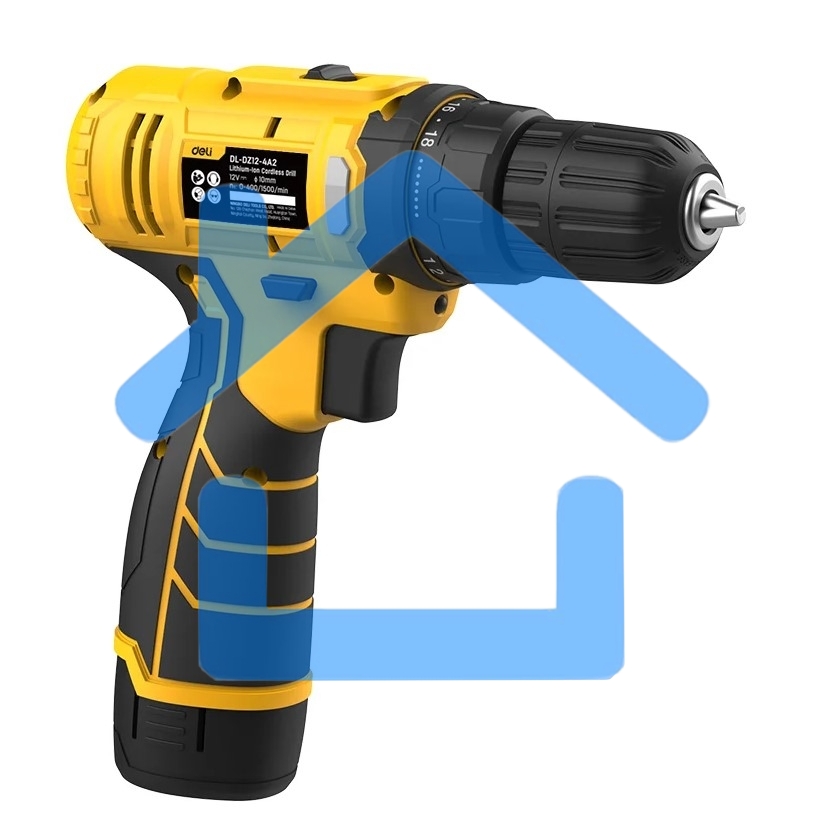 Дрель-шуруповерт Deli DL-DZ12-4A2, Аккумуляторная, 12В, 1 АКБ