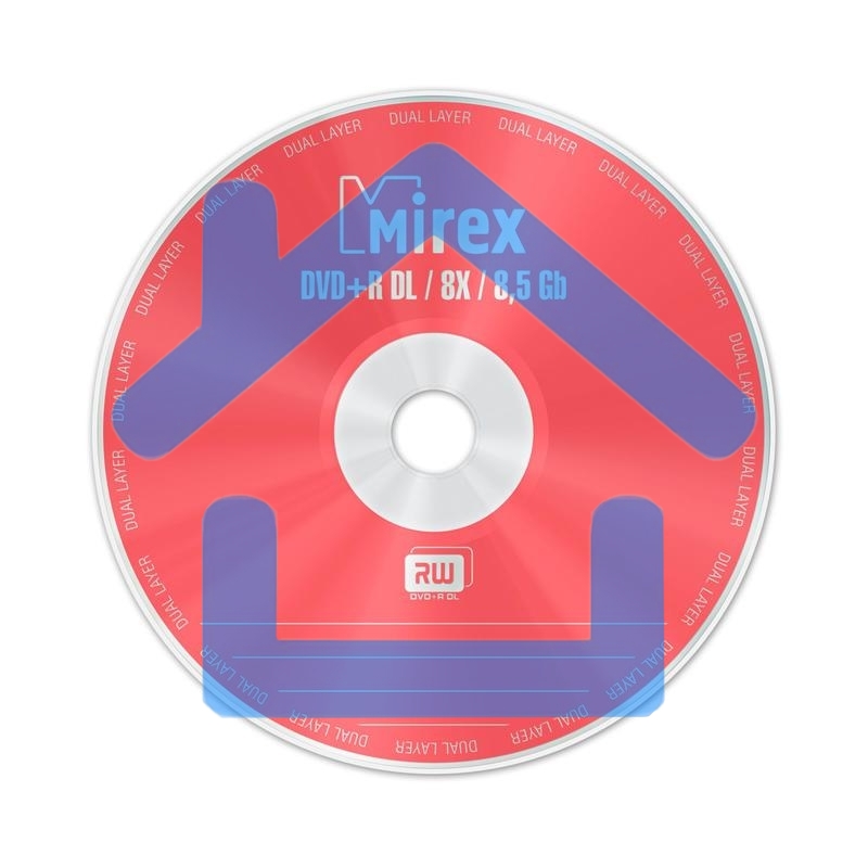 Диск DVD+R Mirex 8.5 Gb, 8x, Slim Case (1), Dual Layer (1/50)