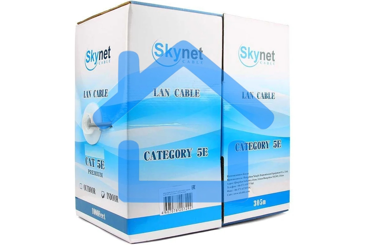 Кабель SkyNet (N) Standart CSS-UTP-4-CU-OUT-N, UTP outdoor 4x2x0,48, медный, FLUKE TEST, кат.5e, однож., 305м, box, черный
