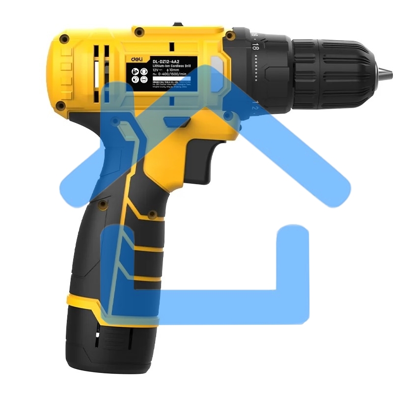 Дрель-шуруповерт Deli DL-DZ12-4A2, Аккумуляторная, 12В, 1 АКБ
