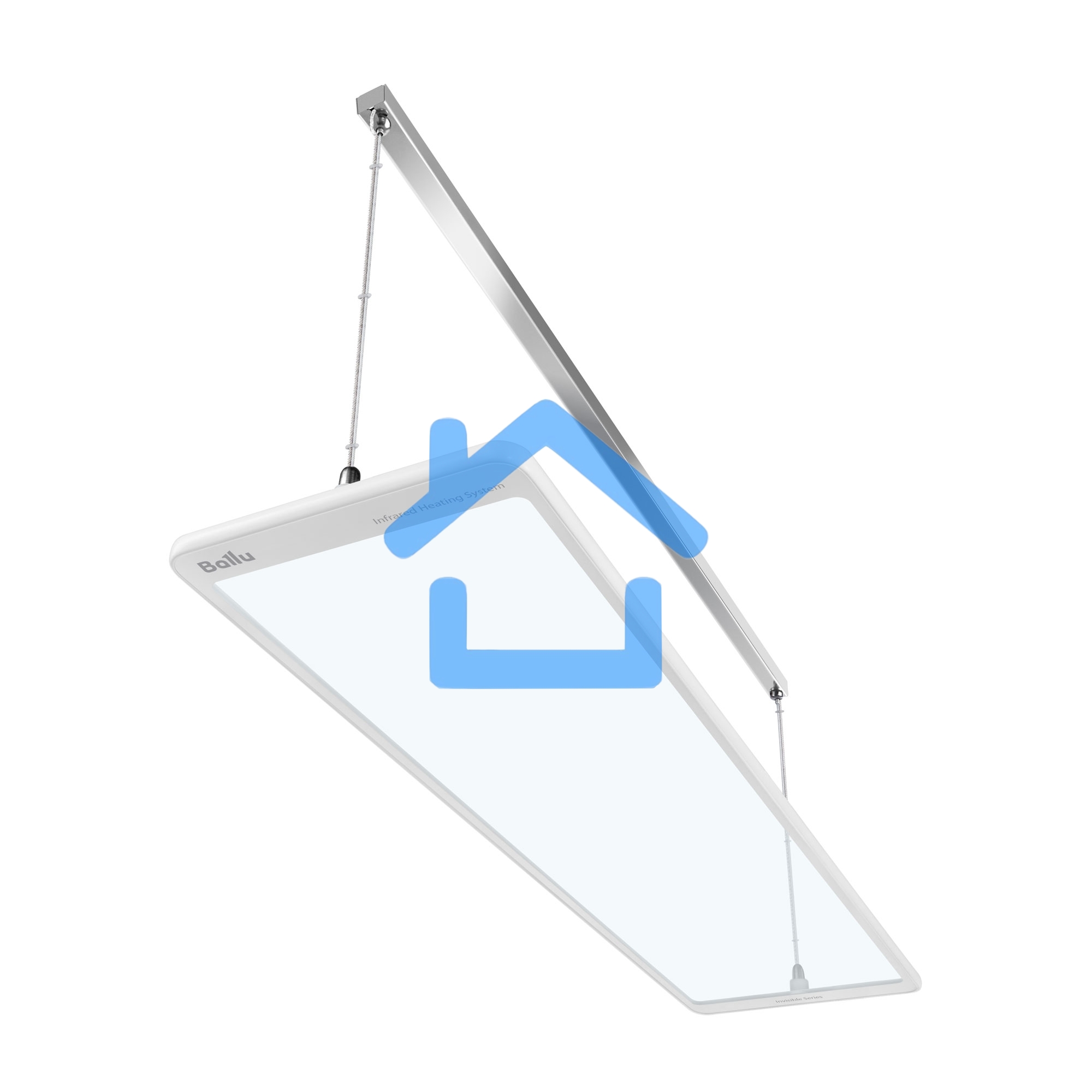 Комплект обогреватель инфракрасный Ballu BIH-GTW-1.3 + BMT-1 белый, 1300 Вт, 26 м2, термостат