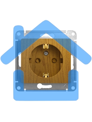 Механизм розетки 1-м СП Glossa 16А защ. шторки с заземл. дер. дуб SchE GSL000545