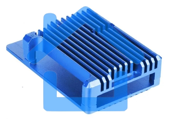 Корпус Qumo Aluminum case without fan, Raspberry Pi 4, blue(RS003)