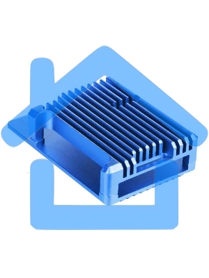 Корпус Qumo Aluminum case without fan, Raspberry Pi 4, blue(RS003)