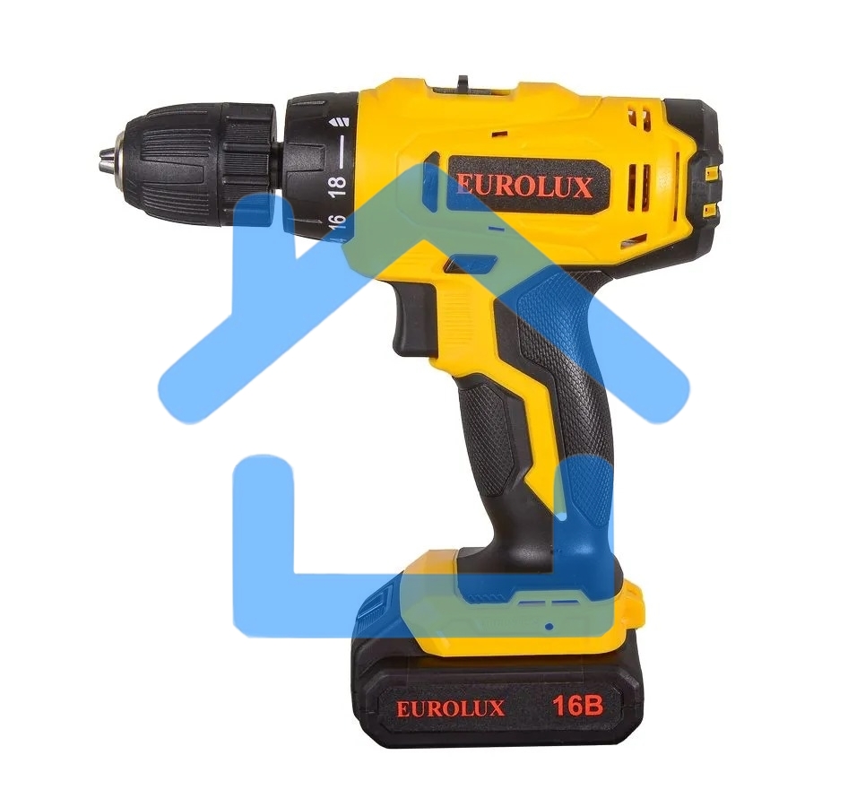 Дрель-шуруповерт аккумуляторная Eurolux ДА-16DU-2