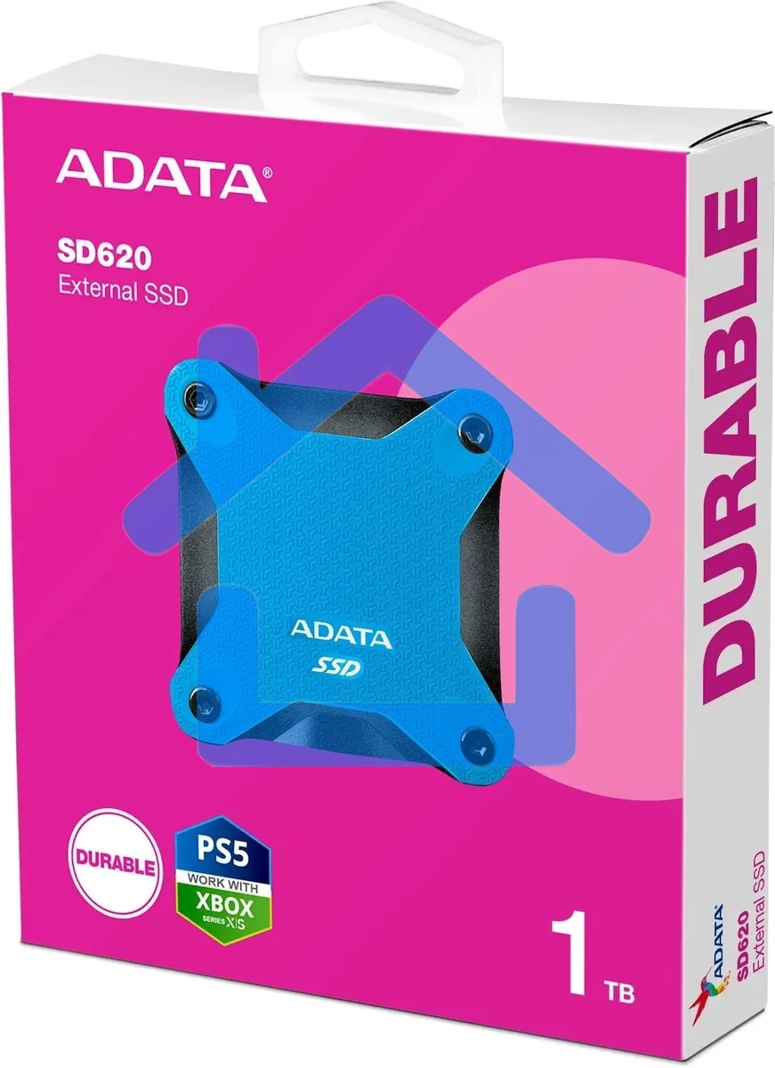 Внешний накопитель SSD   1Tb A-DATA SD620, External, USB 3.2, [R/W -550/500 MB/s] синий