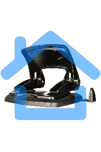 Дырокол Silwerhof VIS, до 35 листов, металл черный, отверстий: 2, с линейкой