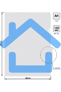 Папка-уголок Silwerhof Eco тисненый A4 пластик 0.12мм прозрачный