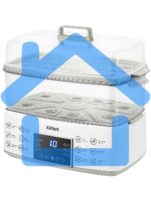 Пароварка Kitfort КТ-6431 2ярус. 800Вт белый/серый