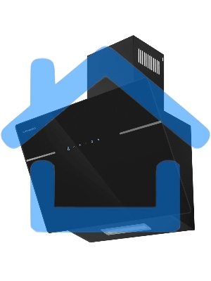 Вытяжка каминная наклонная Maunfeld Astro 50 черное стекло, 50 см, 850 куб. м/ч, 60 дБ