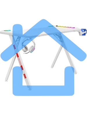 Стол игровой Defender FOTON RGB белый