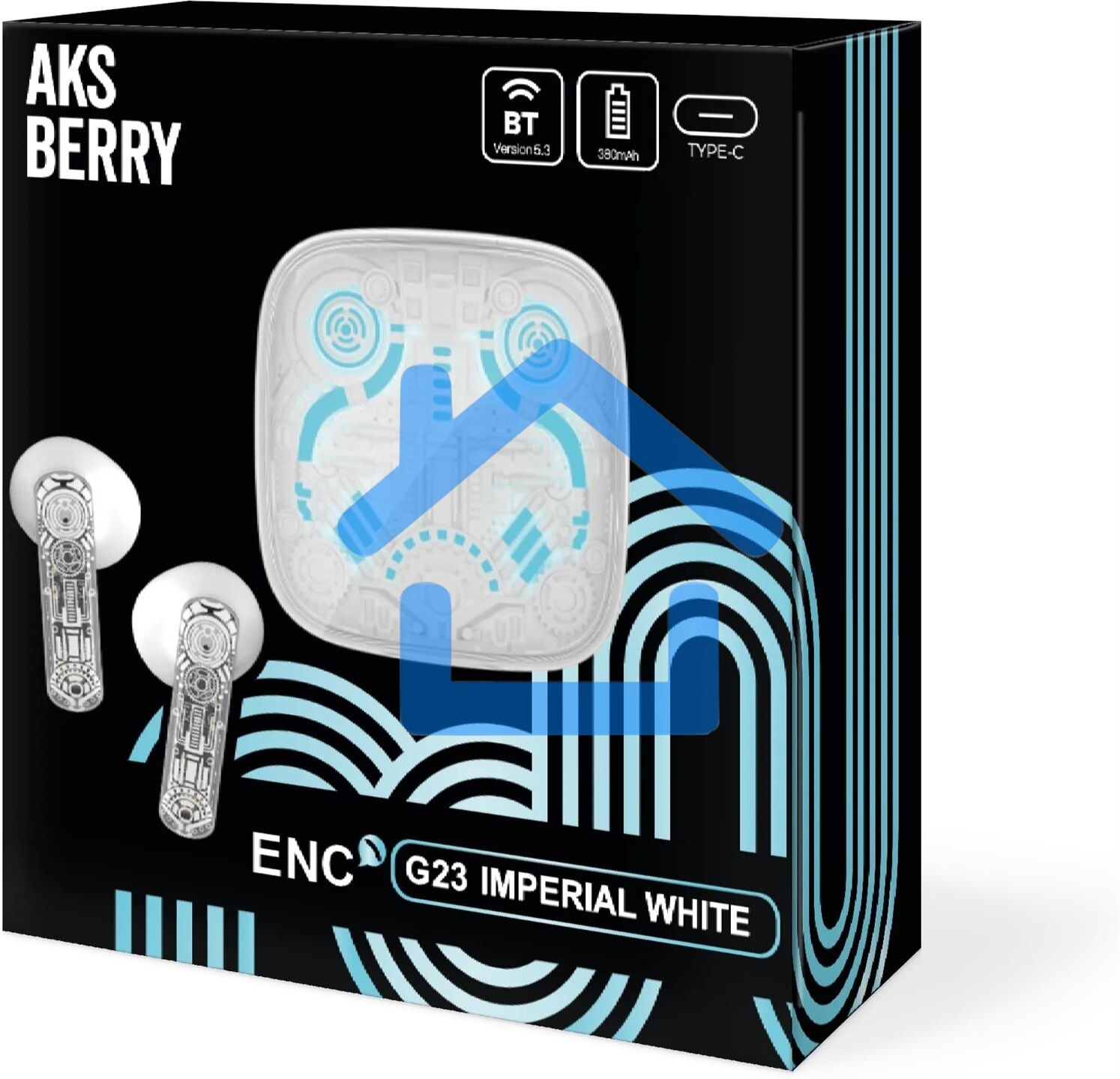 Наушники беспроводные AKSBERRY (6900288050015) G23 TWS, белый