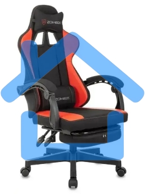 Кресло игровое Zombie Weaver черный/красный