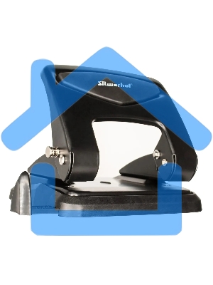 Дырокол Silwerhof VIS, до 35 листов, металл черный, отверстий: 2, с линейкой