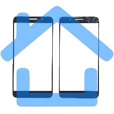 Стекло для Huawei ShotX / Honor 7i синее