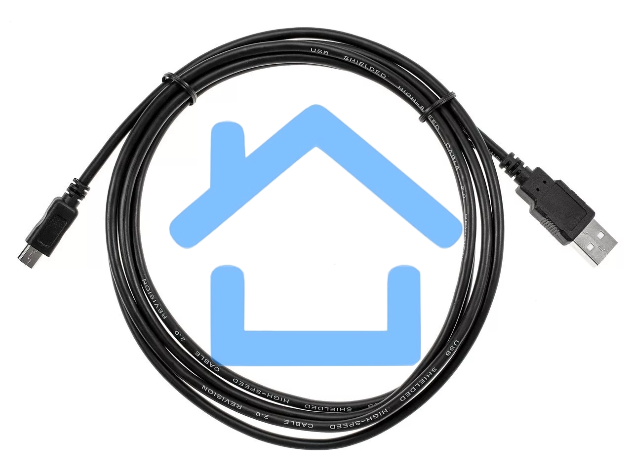 Кабель USB 2.0 A-->mini-B 5P (1.8 м) черный, Telecom<TC6911BK-1.8M>