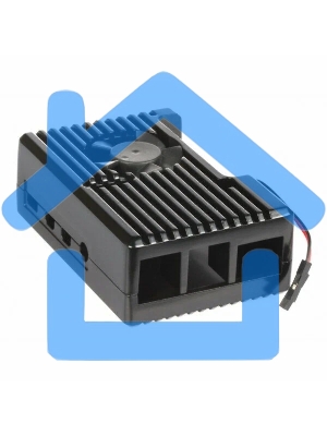 Корпус Qumo Aluminum case with black fan, Raspberry Pi 4, black(RS022)