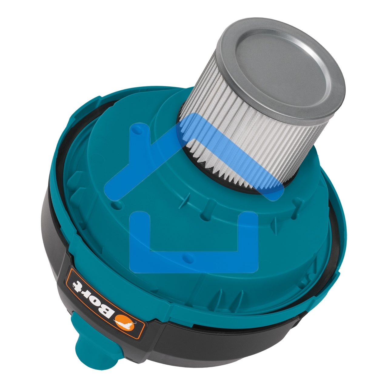 Строительный пылесос Bort BSS-1220 черный (93412598) 240/1200 Вт, уборка сухая/влажная, пылесборник мешок/контейнер, 20 л