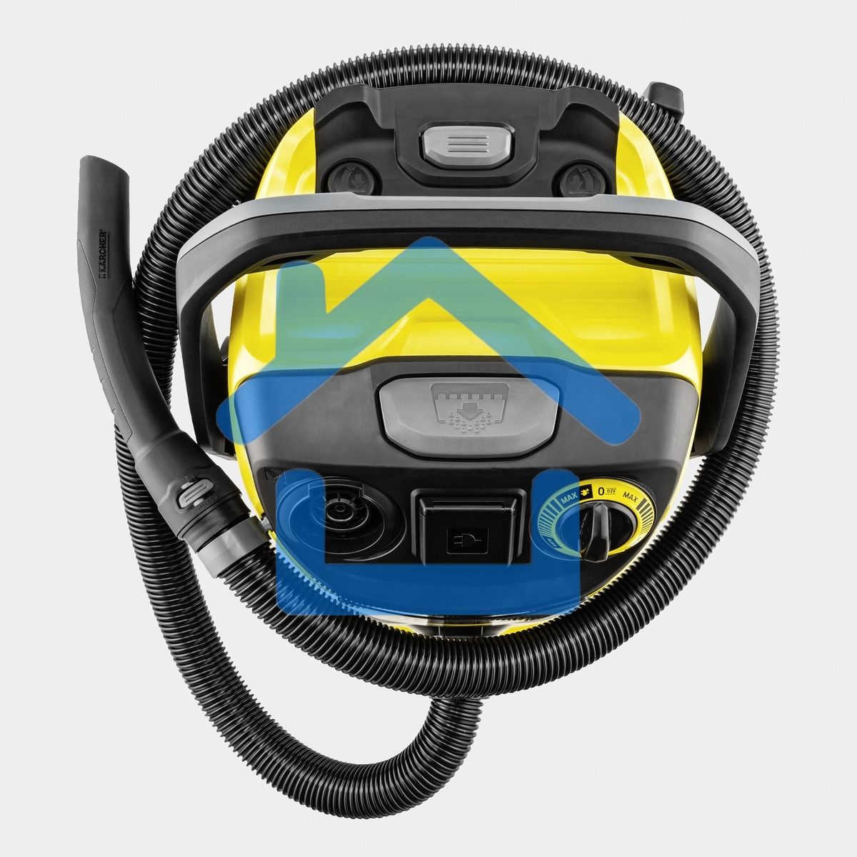 Строительный пылесос Karcher WD 6 P S V-30/6/22/T + DDC (YSY) желтый, 1300 Вт, уборка сухая/сбор воды, пылесборник мешок/контейнер, 30 л