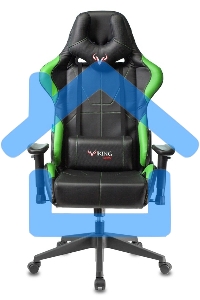 Кресло игровое Бюрократ VIKING 5 AERO LGREEN черный/салатовый искусственная кожа