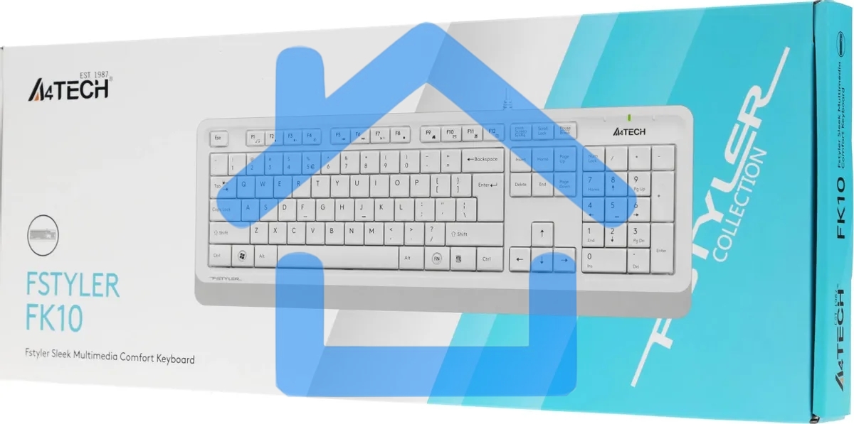 Клавиатура A4Tech Fstyler FK10 проводная, USB, белый/серый
