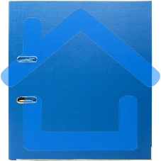 Папка-регистратор Silwerhof 2022105 A4 50мм, двусторонний ПВХ, синий, металлическая окантовка, сборная (упаковка: 2шт)