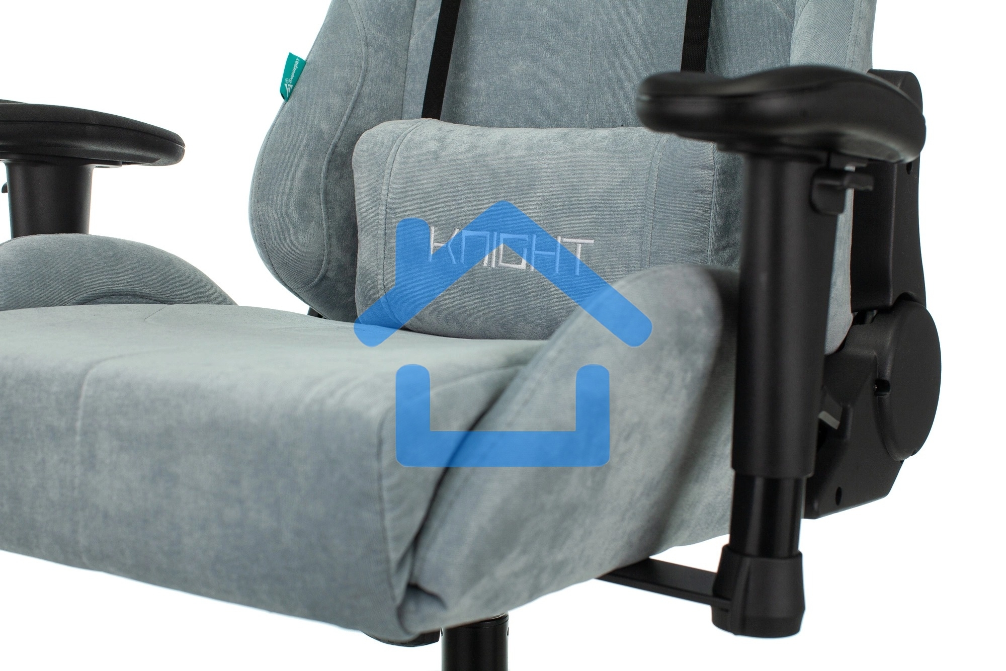 Кресло игровое Бюрократ VIKING KNIGHT LT28 FABRIC серо-голубой крестовина металл/пластик