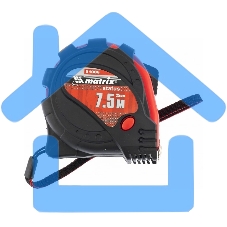 Рулетка Matrix Status magnet 3 fixations, 7,5 м х 25 мм, обрезиненный корпус, зацеп с магнитом