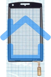 Сенсорное стекло (тачскрин) для Philips Xenium X815, черное