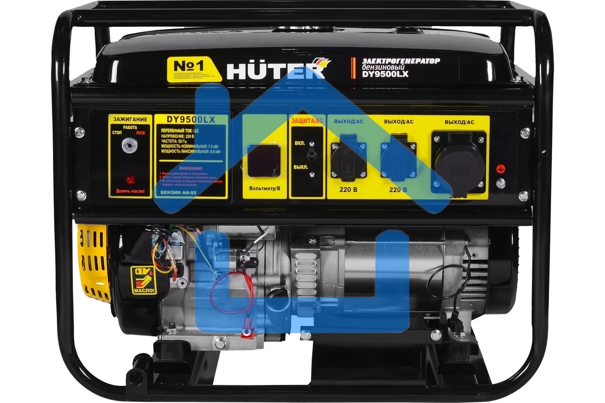 Электрогенератор бензиновый Huter DY9500LX, 8 кВт, 91 дБ, 80 кг
