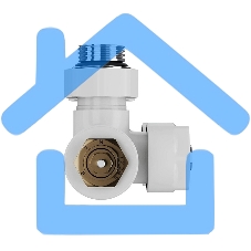 Узел нижнего подключения термостатический угловой Royal Thermo Design Pro 15мм М30х1,5 (белый)