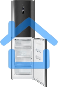 Холодильник Atlant ХМ-4623-159-ND черный металлик двухкамерный 187/125л морозилка снизу
