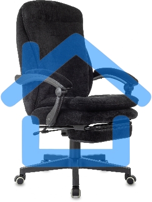 Кресло руководителя Бюрократ T-9950MSG-F Fabric черный Light-20, крестов. пластик, подст. для ног