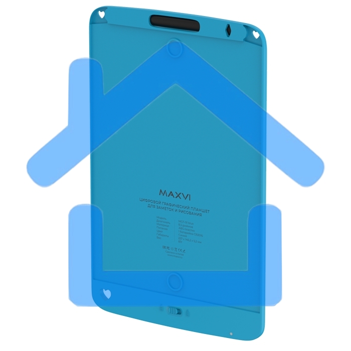 Графический планшет Maxvi MGT-01 blue, LCD планшет для заметок и рисования