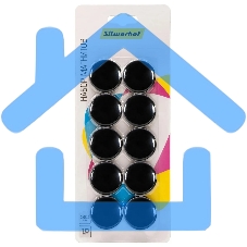 Магнит Silwerhof Classic для досок пластик черный d30мм круглый (упаковка: 10шт)