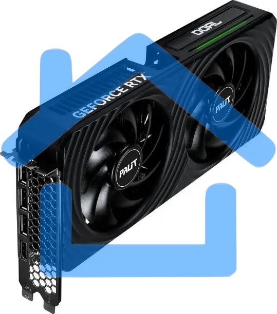 Видеокарта Palit RTX 5060 DUAL OC NV RTX 5060 8Gb 128bit GDDR7 2280/28000/HDMIx1/DPx3/HDCP R NE75060S19P1-Gb2063D PCI-E 5.0