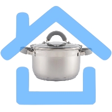 Кастрюля MALLONY Felicita нержавеющая сталь, со стеклянной крышкой, 2,9 л, d-18