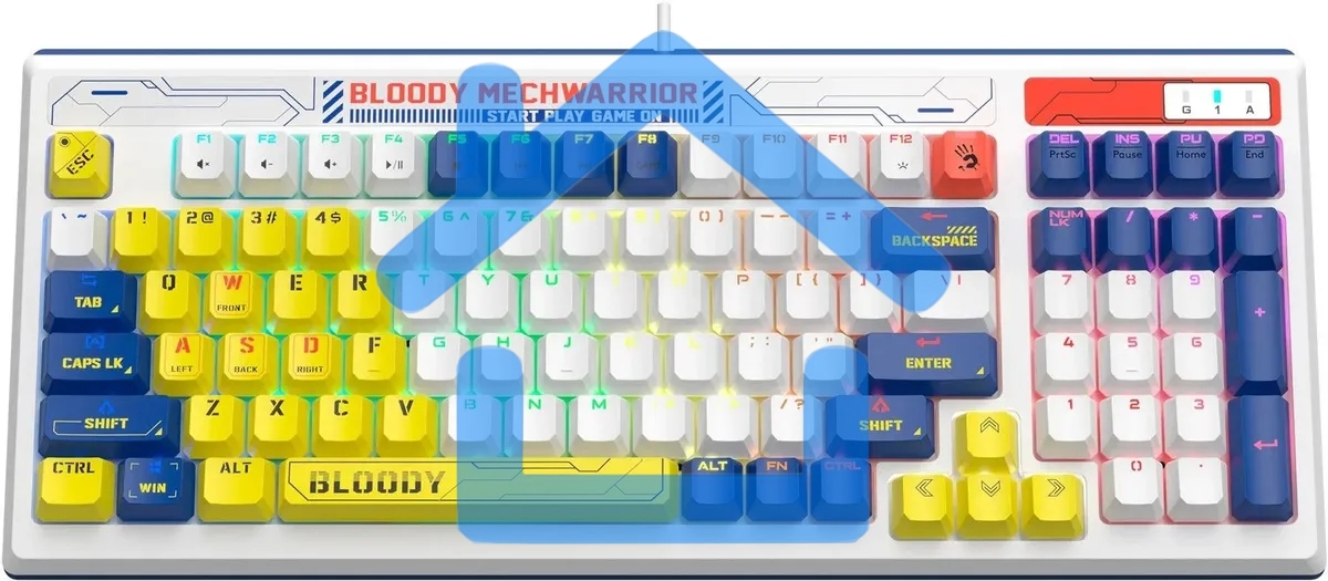 Клавиатура A4Tech Bloody B950 проводная USB синий/белый