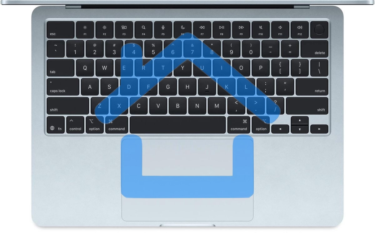 Ноутбук Apple MacBook Air A3240 голубой MC6T4HN/A M4 10 core 16Gb SSD 256Gb/8 core GPU 13.6