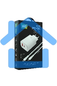 Зарядное устройство MORE CHOICE NC81a СЗУ 1USB+1Type-C 3.0A PD 20W+ QC3.0, белый