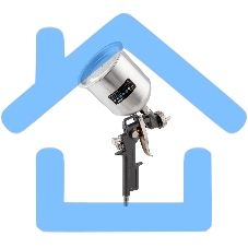 Краскопульт пневматический Matrix краскораспылитель пневмат. с верхним бачком v=1.0л + сопла