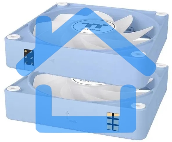 Комплект вентиляторов для корпуса Thermaltake CT140 EX Reverse ARGB Sync (3 шт.) голубой, 140 мм, 1800 об/мин, 32.8 дБ, 4 pin