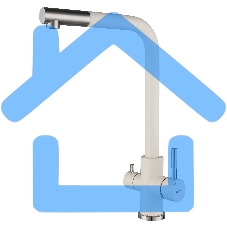 Кухонный смеситель GranFest Quarz GF-Z-5421, Г-образный, кран под фильтрованную воду, белый