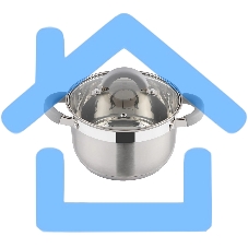 Кастрюля MALLONY Felicita нержавеющая сталь, со стеклянной крышкой, 2,9 л, d-18