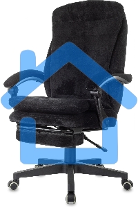 Кресло руководителя Бюрократ T-9950MSG-F Fabric черный Light-20, крестов. пластик, подст. для ног