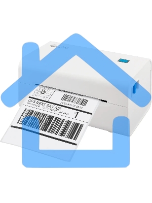 Принтер наклеек G&G GG-D420 стационарный, прямая термопечать, 203 dpi, 152 мм/сек, USB, белый