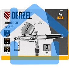 Аэрограф с верхним бачком AB1, 0.2/0.3/0.5 мм, 7 мл, 9 л/мин Denzel