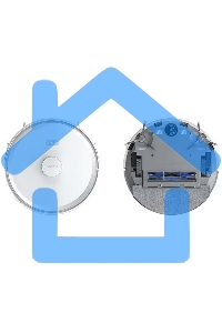 Робот-пылесос Roidmi Smart Robot Vacuum and Mop Cleaner H30Plus белый, 52 Вт, 5200 мА·ч, уборка сухая/влажная, пылесборник контейнер 0.25 л