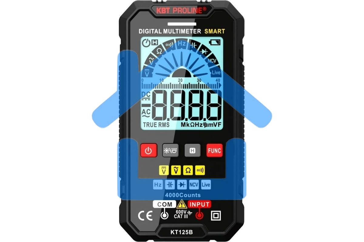 Мультиметр цифровой SMART с True RMS KT 125В PROLINE